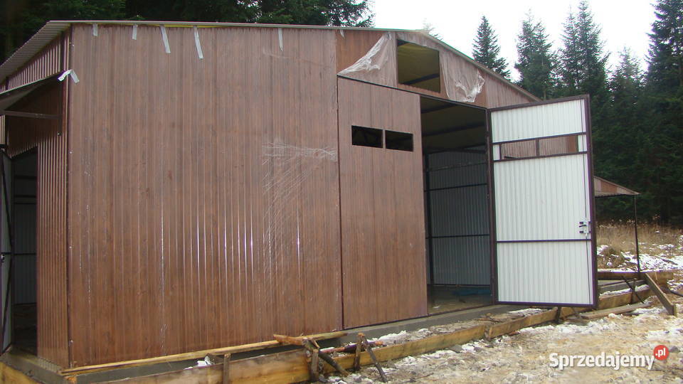 GARAŻ BLASZANY Wiata Hala Drewnopodobny Magazyn Środa Śląska