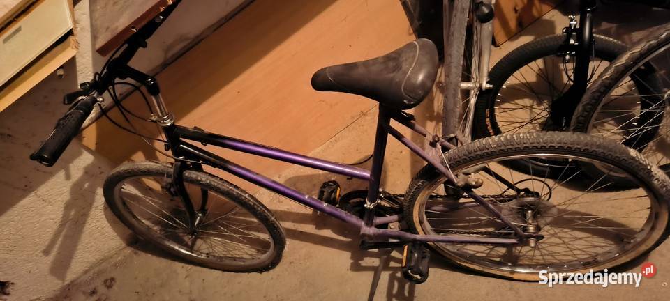 Rower damski 15 fioletowo czarny Rowery