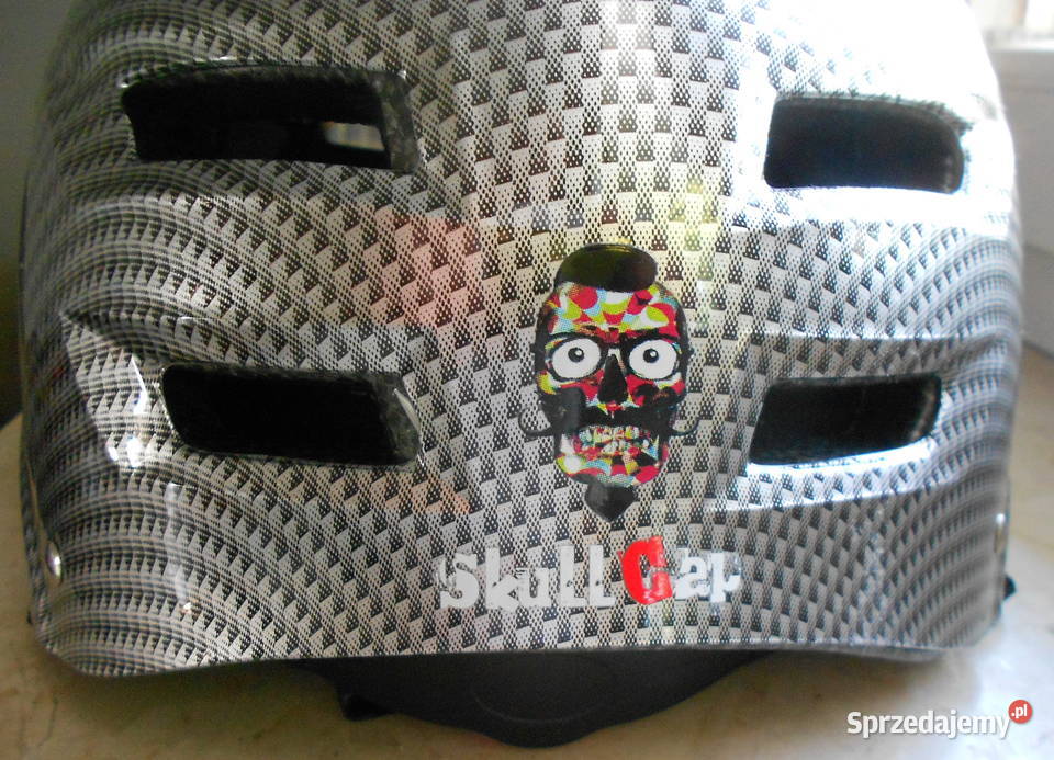 Kask rolki rower deska łyżwy Skull Cap CARBON L