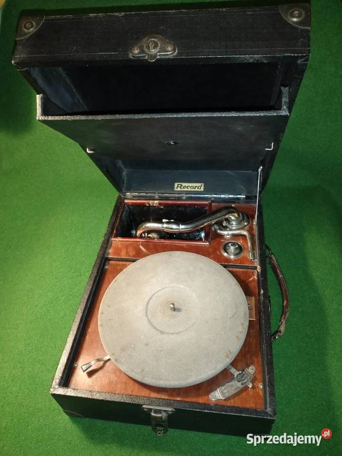 Gramofon stary walizkowy na korbkę RECORD lubuskie Gorzów Wielkopolski