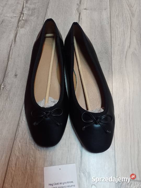 4142 ASOS Design CZARNE baleriny wieczorowe z Kraków