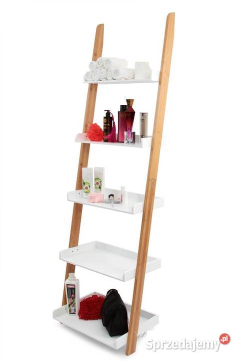 Podpierany pięciopiętrowy regał bambusowy GoEco Warszawa