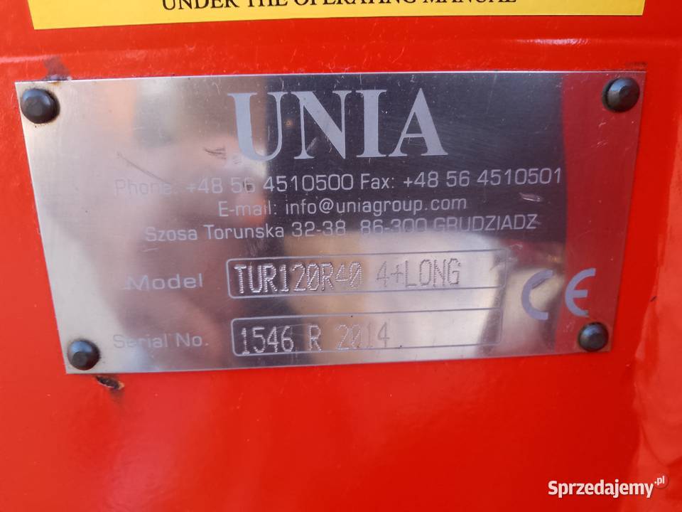 Pług unia 4 tur 40 resor kverneland mx 850 brzeg Pługi
