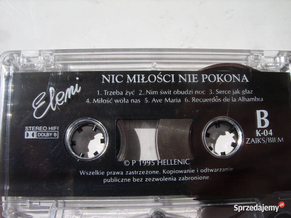 Pop kas ELENI Nic milosci nie pokona 1995 Wołów sprzedam