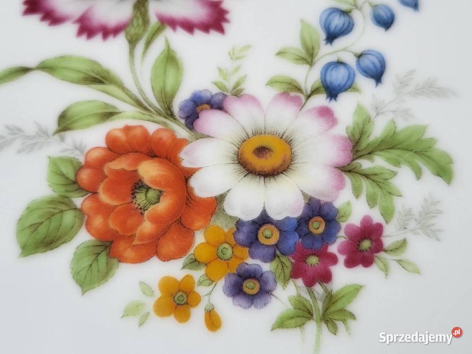 Paul Leitner Bavaria piękna bogato złocona Porcelana i szkło Gdańsk