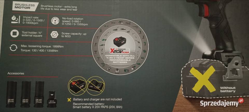PARKSIDE PERFORMANCE Akumulatorowy klucz udarowy Ełk sprzedam