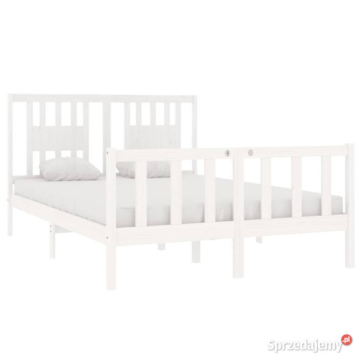 Rama łóżka biała lite drewno podwójna 135x190 mazowieckie