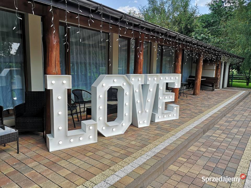 Napis Love Led wolne terminy dowóz ślub i wiele Bełchatów
