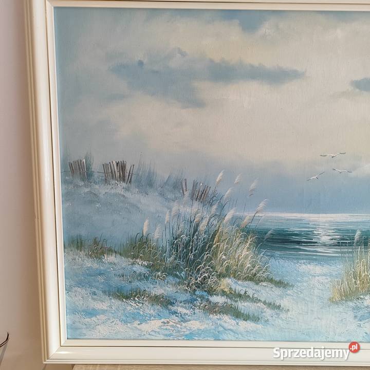 Duży obraz ręcznie malowany ojej na płótnie Wola Łużańska