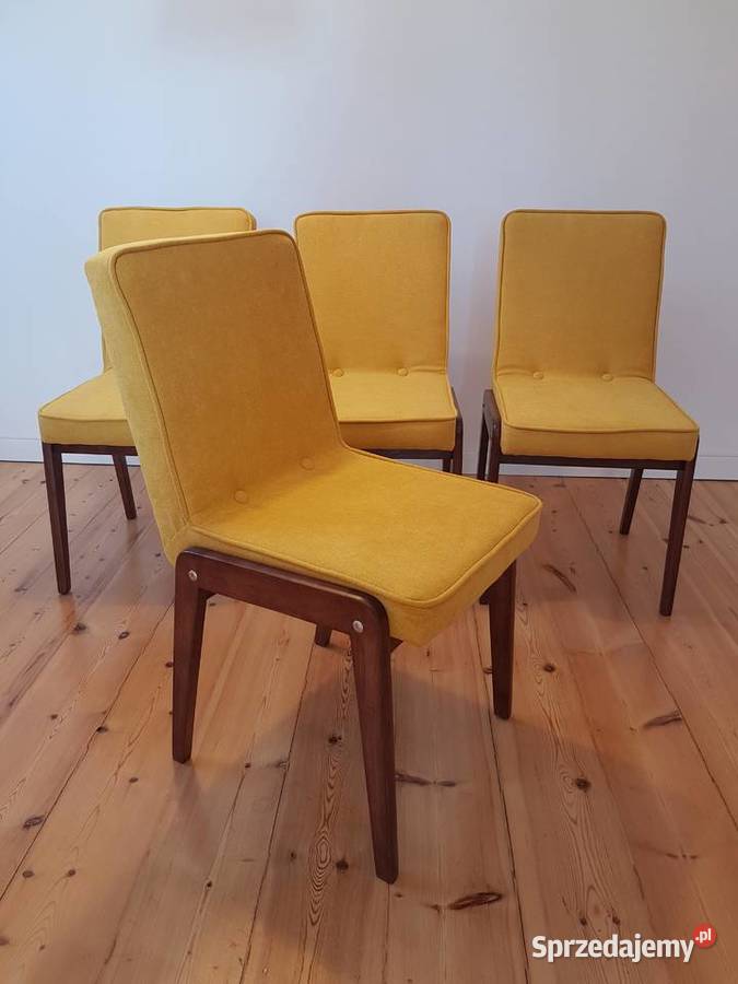 Krzesła Aga PRL- projekt J.Chierowskiego lata 60-70 Vintage