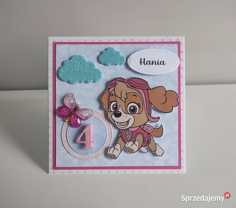 Kartka urodzinowa ręcznie robiona Psi Patrol