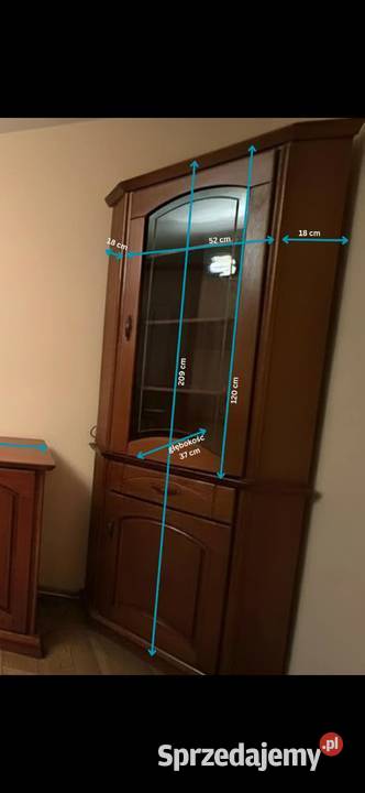 Witryna narożna drewniana mazowieckie Warszawa