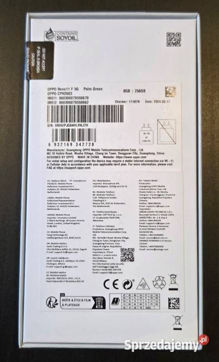 Nowy Oppo Reno 11F 5G 8256 GB lubuskie