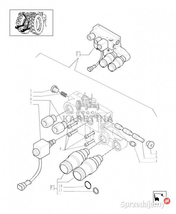 Holland T6010 Zawor elektromagnet 47134652 Jastrzębniki