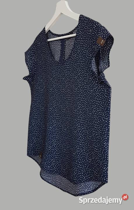 Damska elegancka bluzka granatowa wiskoza z Chrzanów