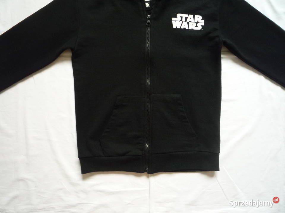 Sinsay 128134 Star Wars Czarna bluza kaptur biały Szczecin