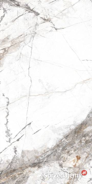 BIAŁY MARMUR złota żyłka 120x60 WYSOKI POŁYSK