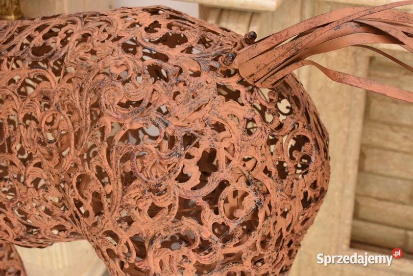 Ogromna Figura Koń Konik Rdza Rzeźba Metalowa Kraków