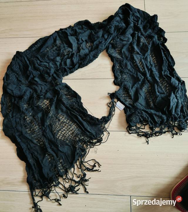 Szalik czarny ażurowy pomorskie Gdańsk sprzedam