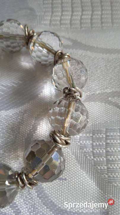 BRANSOLETKA Z OKAZAŁYCH LODOWYCH SZKLANYCH wielkopolskie