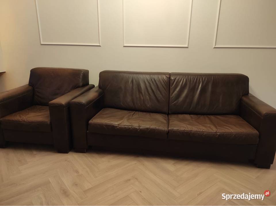 Skórzany komplet wypoczynkowy
