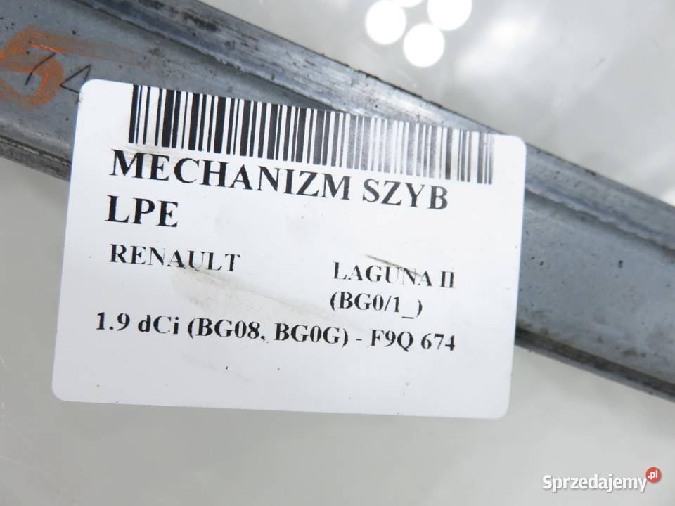 PODNOŚNIK SZYBY LEWY PRZEDNI RENAULT LAGUNA II