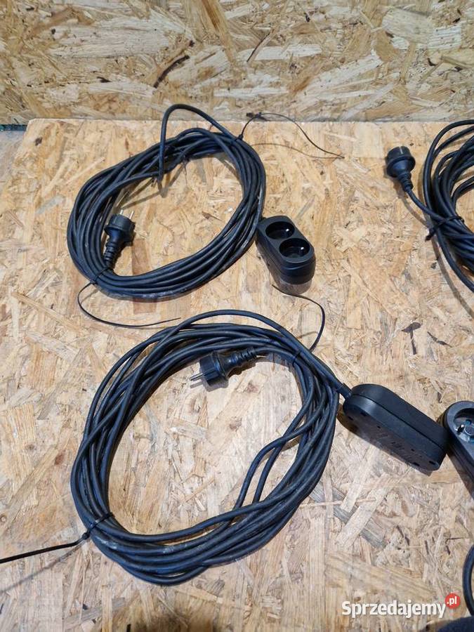Przedłużacz podwójny z uziemieniem 10 m czarny wielkopolskie Głogowa sprzedam