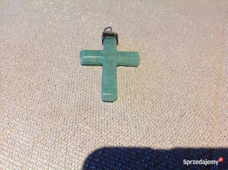 Duży Krzyżyk z kamienia naturalnego Ametyst Ozdoby Nowa Sól