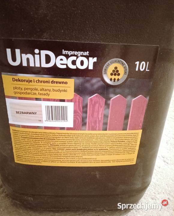 Impregnat do drewna Unidecor bezbarwny 10 l Materiały budowlane Toruń
