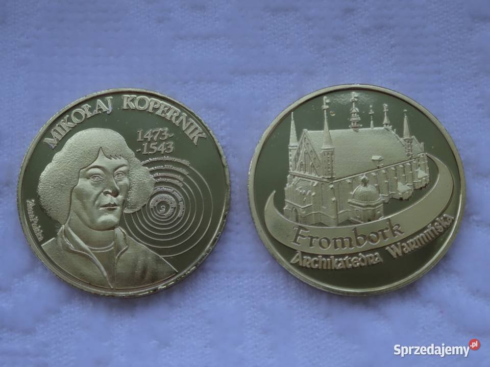 Złota Polska medal moneta Kopernik Frombork łódzkie Łódź