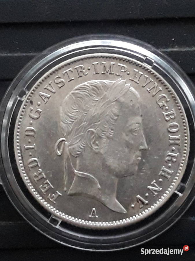 20 Krajcarów Ferdynand I 1848 r około mennicze Numizmatyka Konin