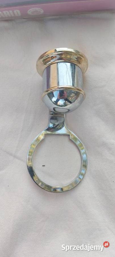 Półka szklana łazienkowa z uchwytem