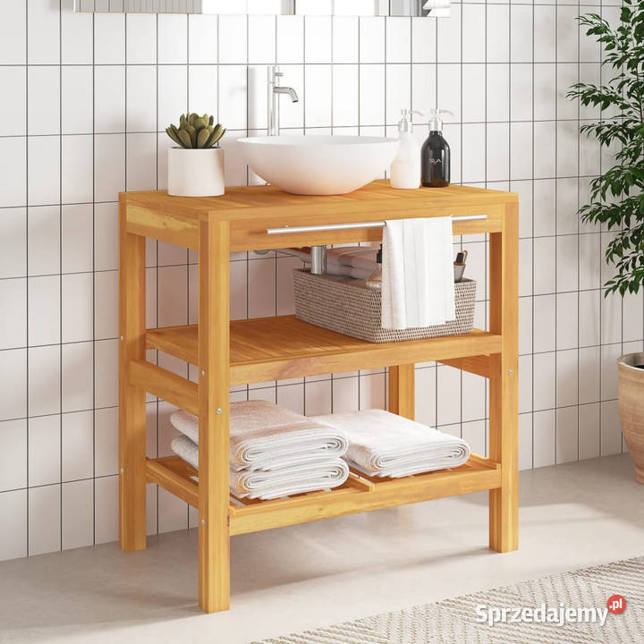 Szafka łazienkowa 2 półki 74x45x75 lite drewno Warszawa