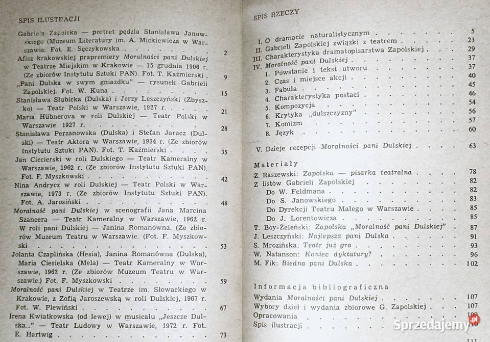 Moralność Pani Dulskiej G Zapolskiej Roman Rok wydania 1987 Chełm