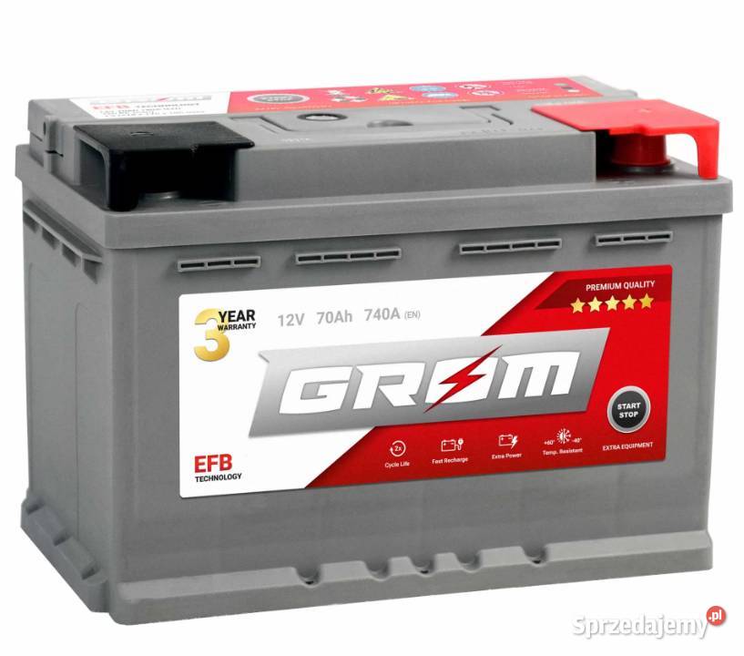 Akumulator GROM EFB STARTSTOP 70Ah 740A Ostrów osobowe Ostrów Wielkopolski