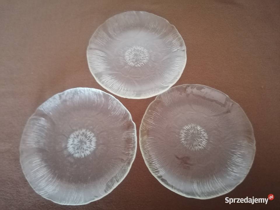 Szklany talerz skamielina średnica 19 sprzedam