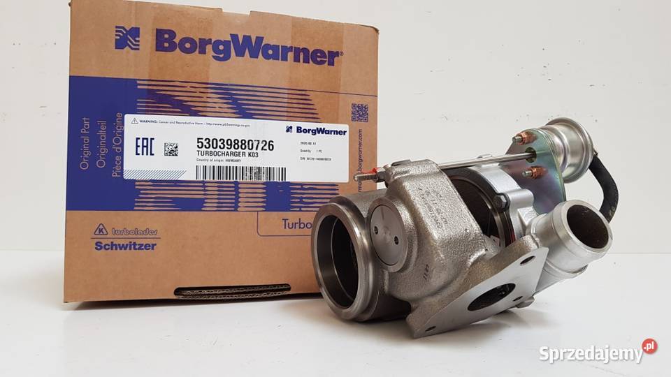 Nowa turbosprężarka BorgWarner KKK 53039880726 Siedlce