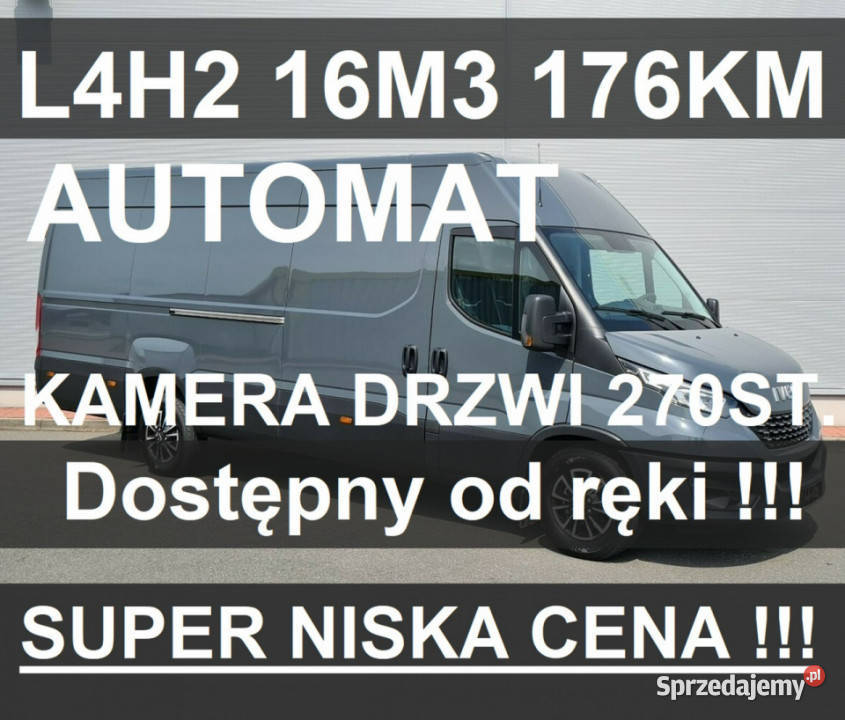 Iveco Daily 35S18 H 16m3 L4H2 Furgon Automat Kamera 176KM Od ręki Niska Ce…