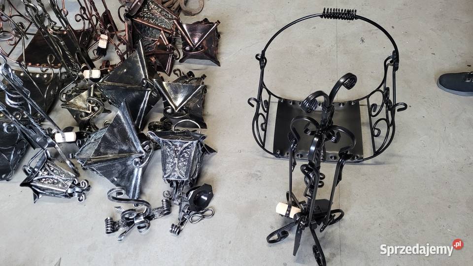 PIĘKNY MASYWNY Kosz na drewno czarny ręcznie małopolskie Kraków