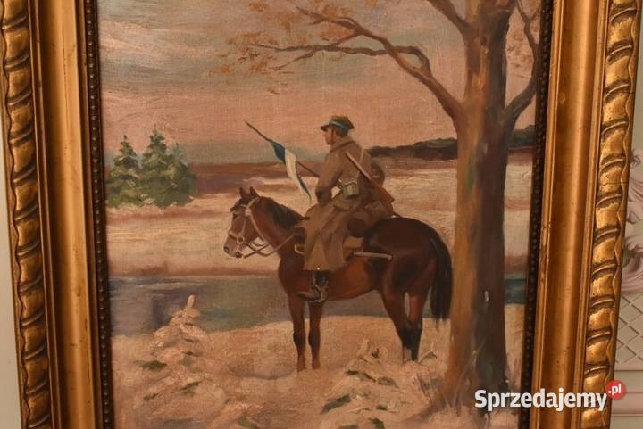 Jerzy Kossak Ułan Na Koniu w Czasie Zimy Polski małopolskie Kraków