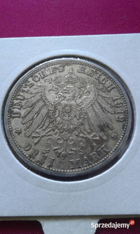 3 MarkiPrusy1912 rOkoło menniczaoryginał Konin
