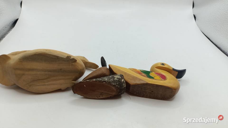 Drewniane figurki dekoracja rzeźba ptaki kaczki Rękodzieło Zamość