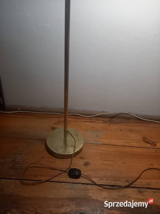 Mosiężna lampa podłogowa z ruchomym ramieniem łódzkie
