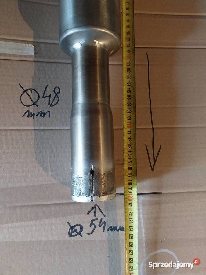 Tłumik wydech z nierdzewki traktor koparka Potok Wielki sprzedam