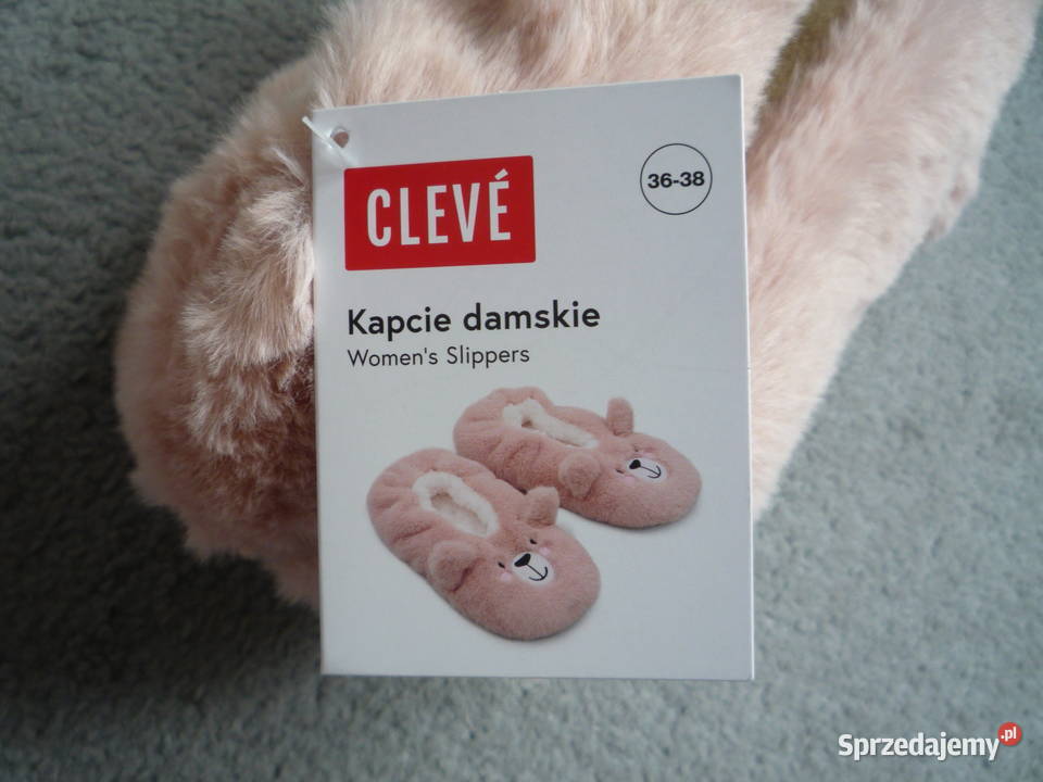 Nowe Cleve 363738 Nowe Kapcie damskie Podeszwa Szczecin sprzedam
