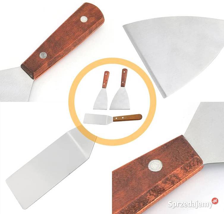 Szpatułki 3 do grilla ze stali nierdzewnej Zamość