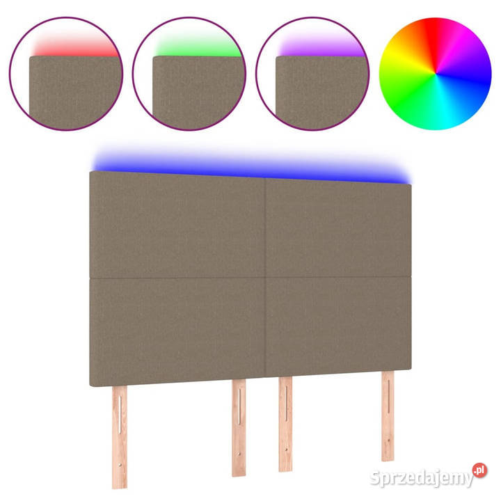 Zagłówek do łóżka z LED taupe 144x5x118128 Warszawa sprzedam