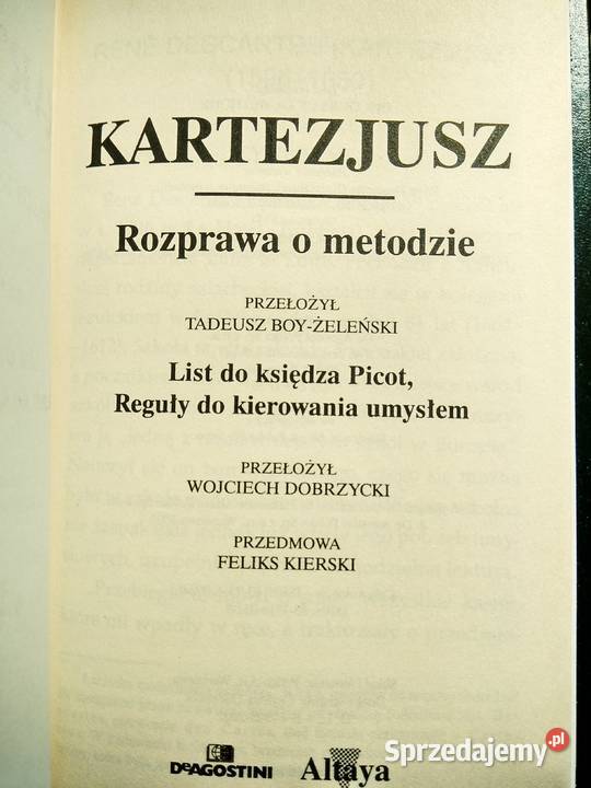 Kartezjusz Rozprawa o metodzie książki Bródno Warszawa