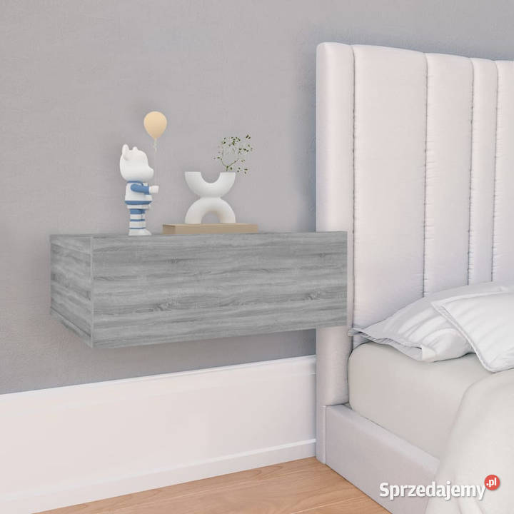 Wisząca szafka nocna szary dąb sonoma 40x30x15 Warszawa