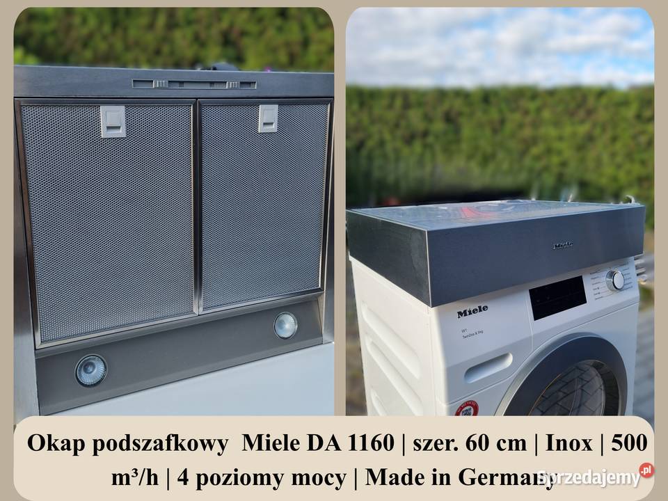 Okap podszafkowy Miele DA 1160 szer 60 Inox 500 podszafkowy
